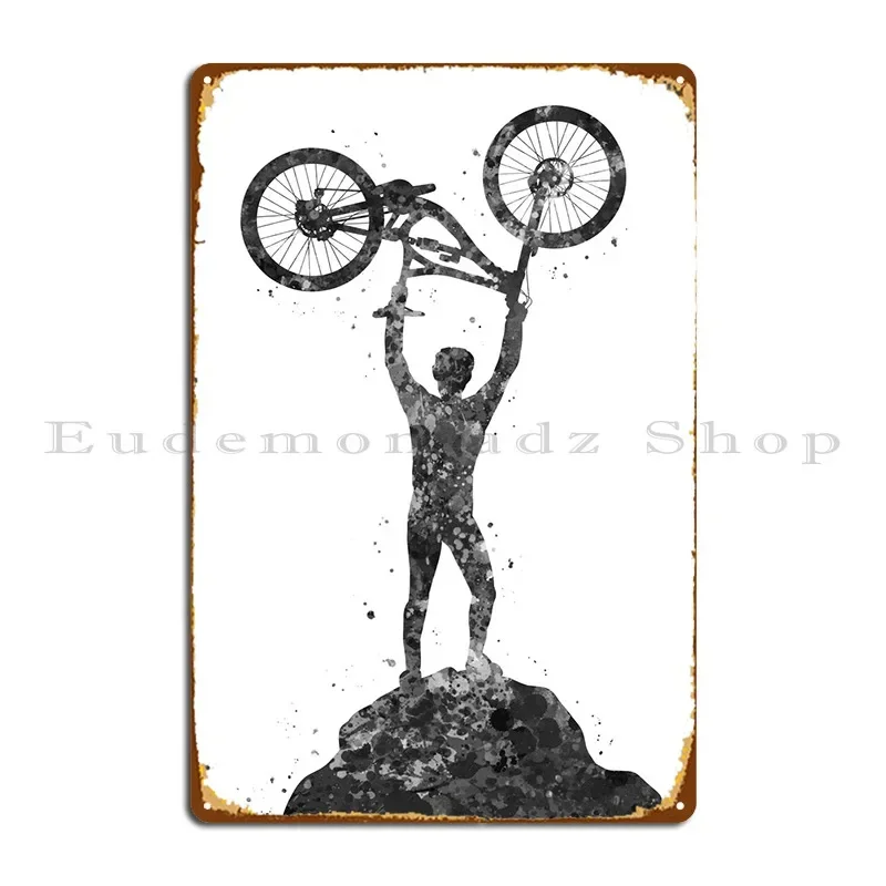 Mountain Biking Europe - Yokuş Aşağı Dağ Bisikleti Metal Plakası