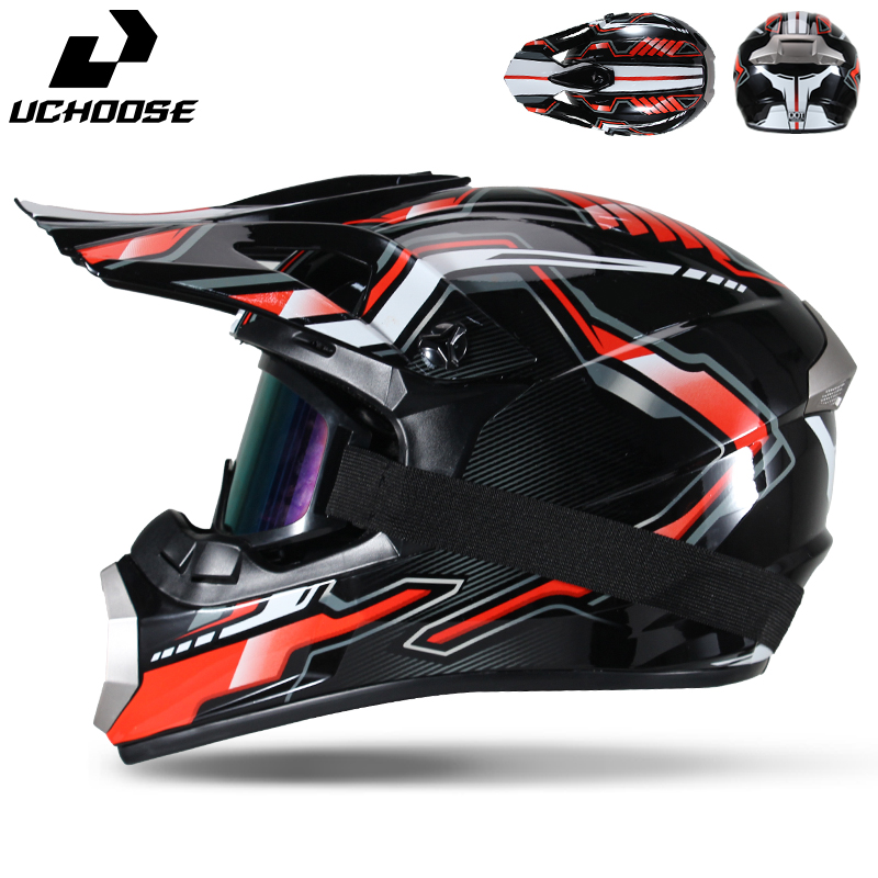 Mountain Biking Helmet Full Face - Uchoose Motokros Kaskı Yetişkin Tam Yüz