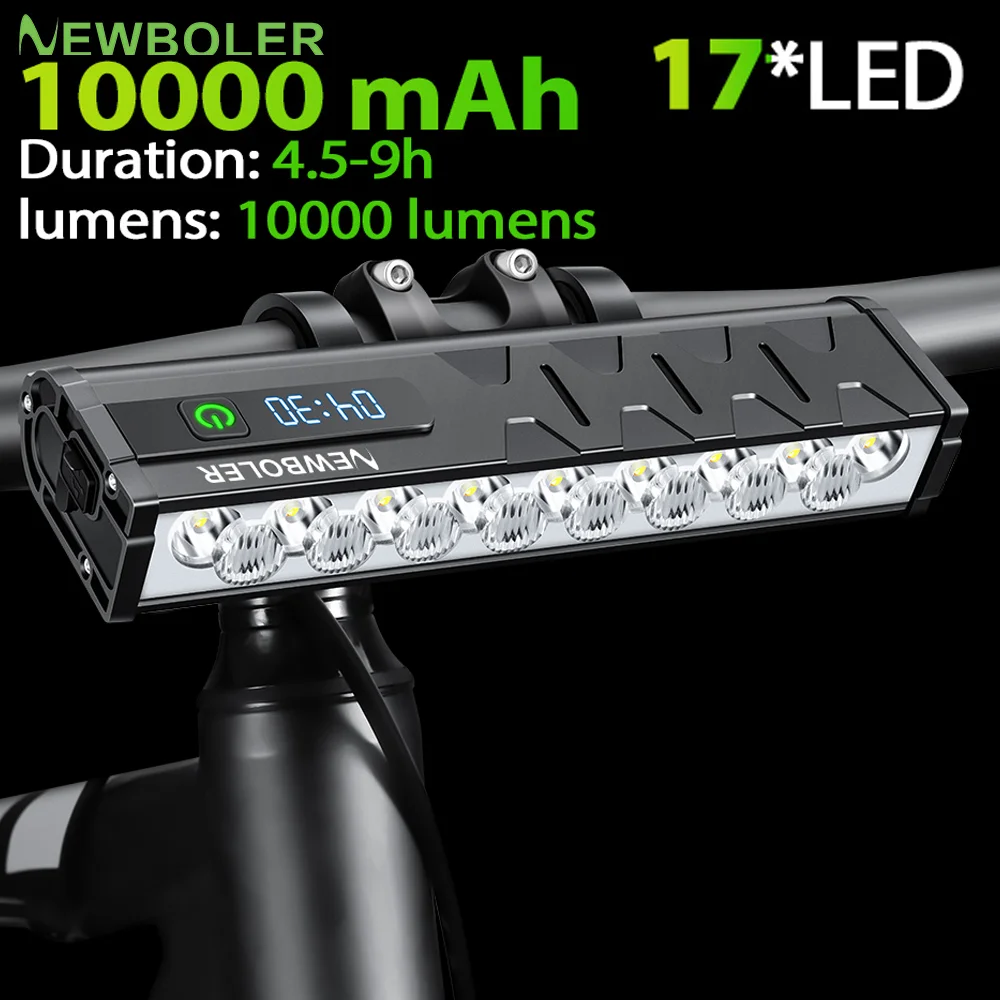 Mountain Biking Backpack - 10000 mAh bisiklet ışığı 17 LED